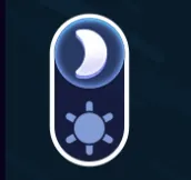 Cheesy Road dark mode toggle with moon and sun icons